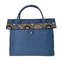 Mei Yi Arts Ethnic Embroidered Oxford cloth briefcase