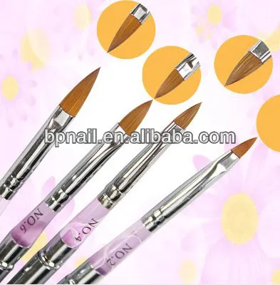 Copper tube kolinsky acrylic nail art brush