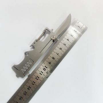 Stainless Steel Multi-Tool Screwdriver with Ruler, Bottle Opener, and Carabiner