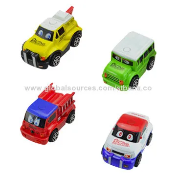 Plastic mini friction power cartoon car, 8pcs/box