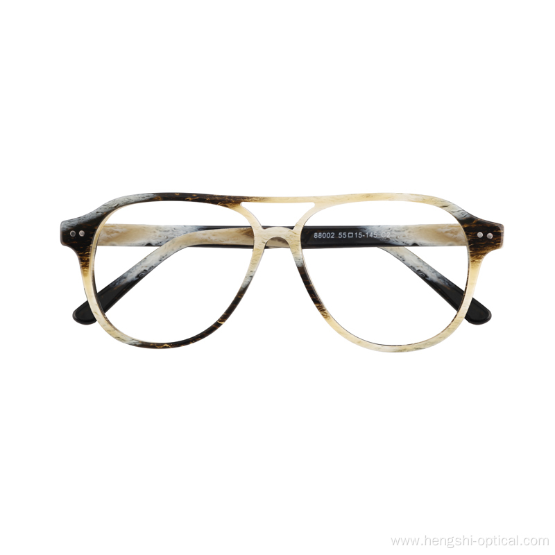 New Trend Hinges Double Bridge Glasses Acetate Frames For Eyewear