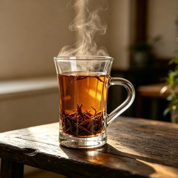 كوب ماء زجاجي شفاف