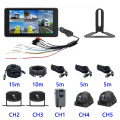 10.1 inch 5 channel vehicle monitor system with 2.5D touch/BSD /MP5/Bluetooth/FM/sound and light alarm/voice