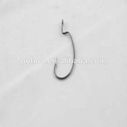Offset shank worm fish hook