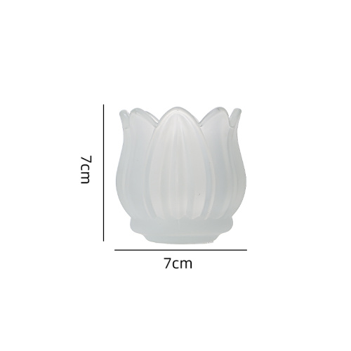 Frascos de vela de vidrio tulipanal personalizado premium