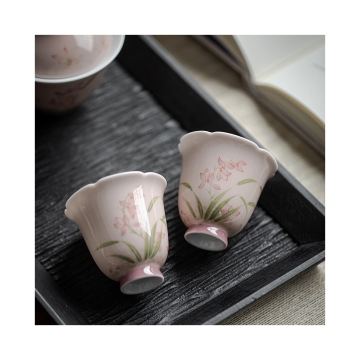 Exquisite Hand-Painted Orchid Master Cup - Premium Quality