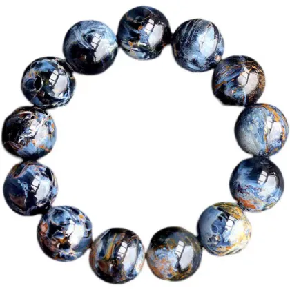 Natural Blue Tiger Eye Stone Bracelet Women's Tiger Eye Stone Bracelet