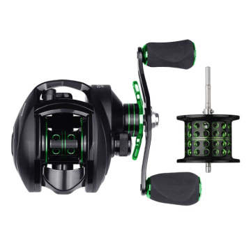 New 3+7 Fishing Scroll BS2000 II Baitcasting Reel with 6.3:1 Gear Ratio, Aluminum Spool, and 8 kg Drag