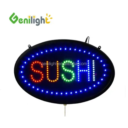 DIY Letter SASHIMI LED Neon Open Sign for Fishing Rod Shop