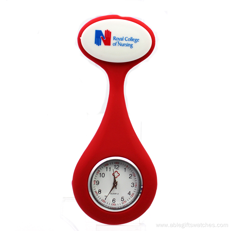 Multicolor Useful Nurse Silicone Brooch Pocket Watch