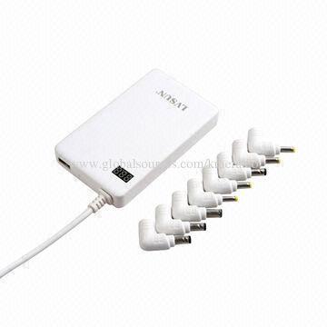 Ultra-slim Universal Laptop AC Adapter with Digital LED Display, 2.1A USB Output, Fast Charging
