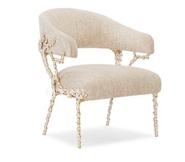 Modern Brass Dining and Sofa Chairs for High-End Living Rooms and Clubs