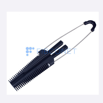 FTTH Fiber Optic Equipment Nylon Optical Fiber Suspension Dead End Clamp