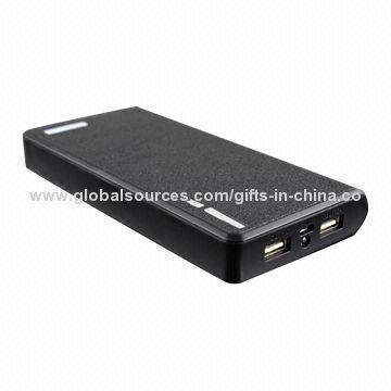 20,000mAh External Power Bank/Backup 2 USB Battery Charger for iPhone with CE, RoHS Marks