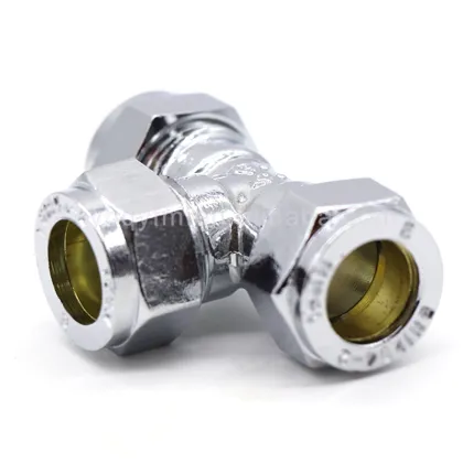 YUHUAN Customized Brass CP Compression Tube Fittings