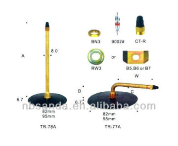 Rubber base inner tube valve