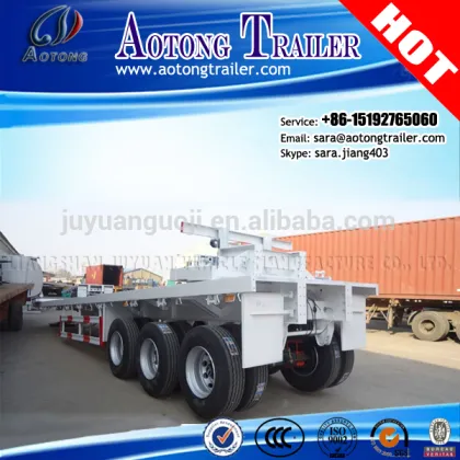 factory price tri-axle 40ft container flatbed truck trailer /container semi-trailer/flatbed trailers