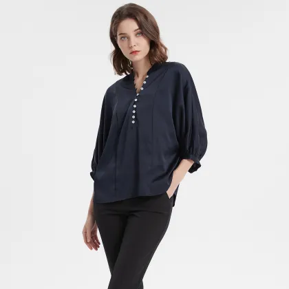 lady solid blouse shirt printed shirt office shirt