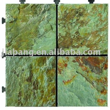 interlocking Slate outdoor flooring with PE base-JBD001