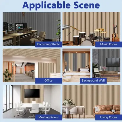 Wood Wall Panels Soundproofing Slat Veneer Panels