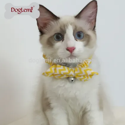 Adjustable Cute Kitty Cat Collar with Bowtie & Reflective Bell