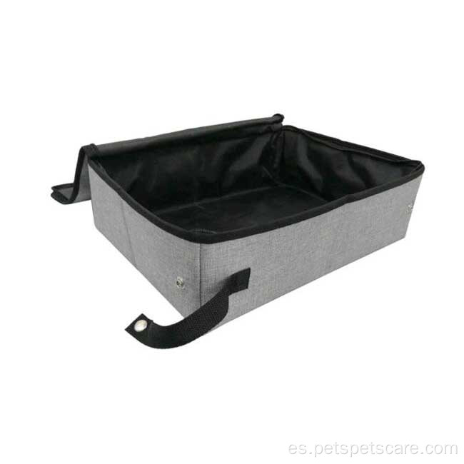 caja de arena para gatos de viaje impermeable plegable almacenada