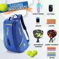 Waterproof PU Leather Padel Paddle Bag Sports Backpack