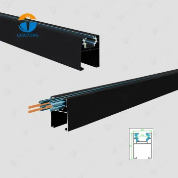 Modern LED Ceiling Spotlight System with Movable Track and Linear 3-Wire Connectors