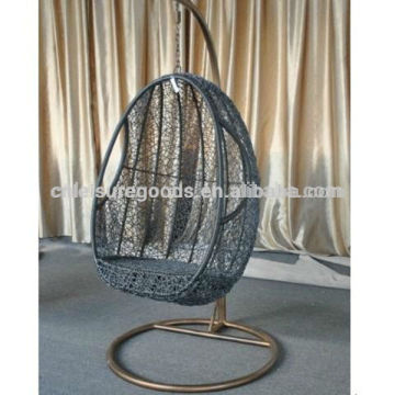 Patio furniture hanging rattan swing egg chair