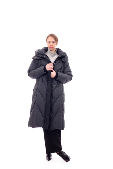 Women's special style pocket insertion fashionable coat