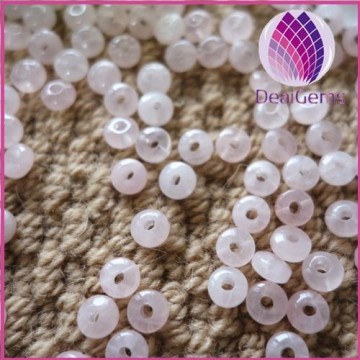 8mm rose quartz wheel sapcer beads