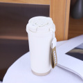 Ceramic inner cup double drinking straw cup