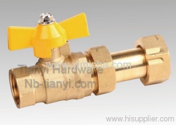 Brass Butterfly Handle Two General Formula Hard Seal Ball Valve With Flex Conveyor 