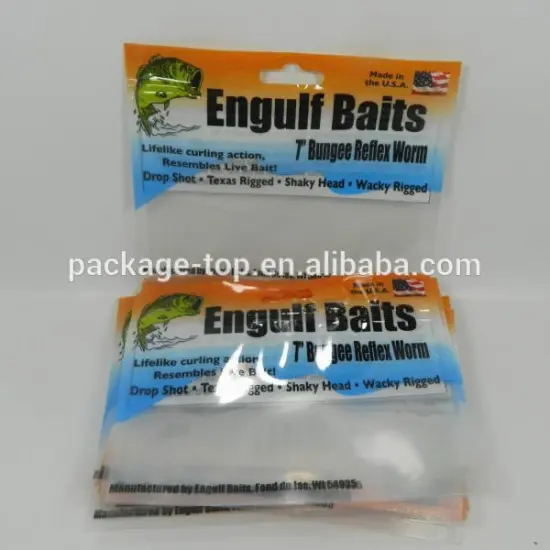 customized mylar three side seal fishing bait bag