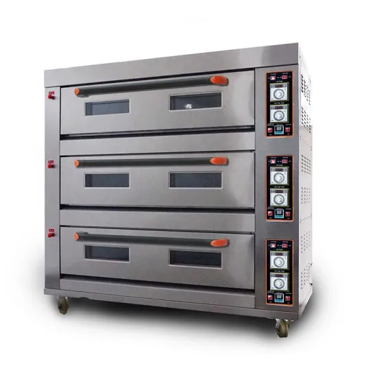 Professional 3-Deck 9-Tray Gas Pizza & Bread Oven for Restaurants
