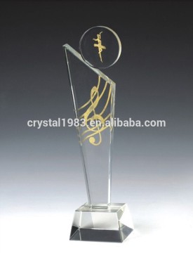 2015 New Design Music K9 Crystal Trophy Custom Crystal Trophy Wholesale Trophy Gift Craft