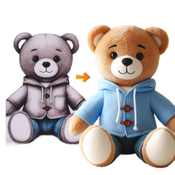 Oso de peluche de peluche de peluche de niños orgánicos con camiseta del logotipo