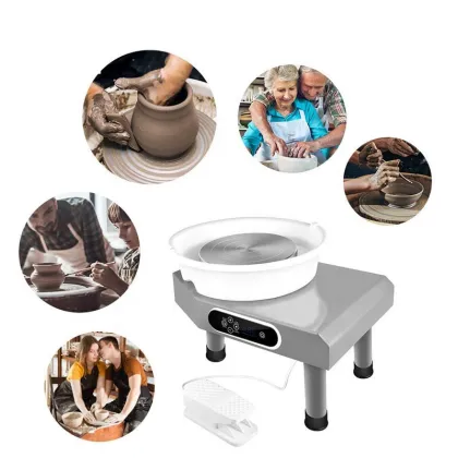 Electric Clay Pottery Wheel with Touch Tool for Ceramic Basin Pottery Manufacturing