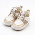 Ежедневни бебешки обувки с блясък пачуърк от естествена кожа