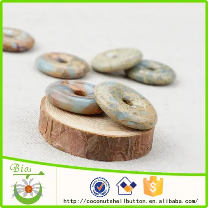 30mm natural shoushan stone donut pendant factory wholesale