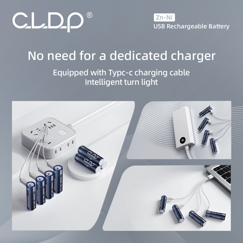 Blister card CLDP 1.6V AAA 500mWh Ni-Zn rechargeable battery