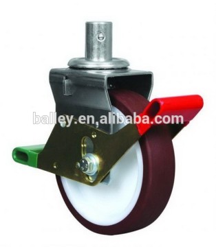 Industrial Swivel Scaffolding Rubber Caster Wheels With Brake