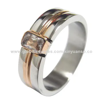 Elegant Golden Diamond Ring