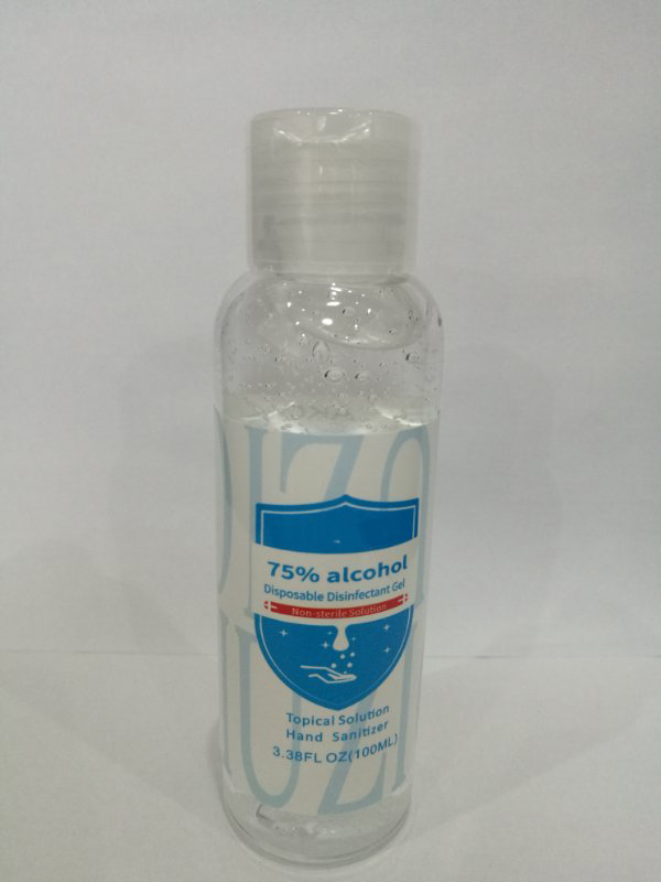 Alcoholic bactericidal 100ml hand sanitizer gel