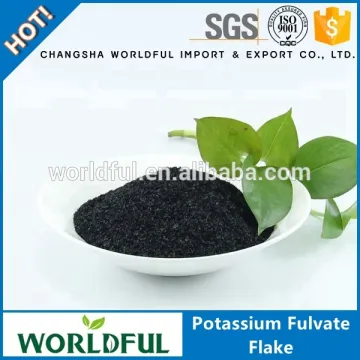 Worldful biochemical fulvic acid potassium / 100% water soluble potassium fulvate shiny flake foliar spray