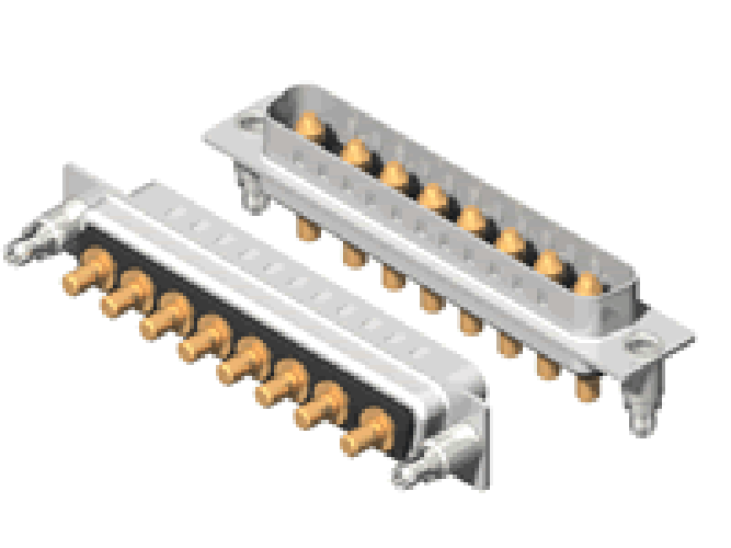 Type de soudure mâle droit D-SUB 8W8