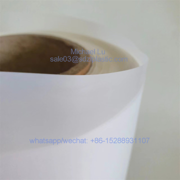 White opaque PLA top film, recyclable, printable