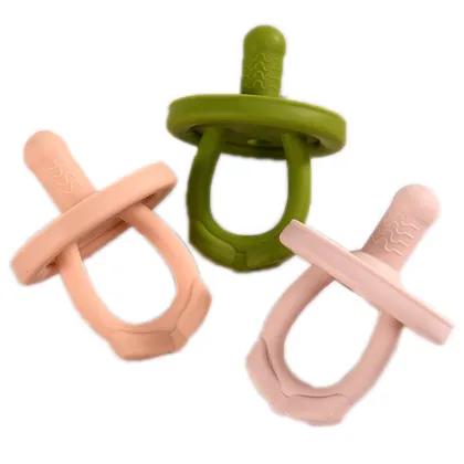 Solid silicone pacifier for newborn