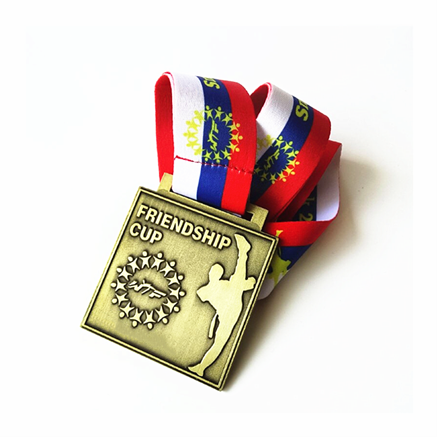 Custom friendship golden cup medal