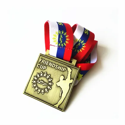 Custom friendship golden cup medal
